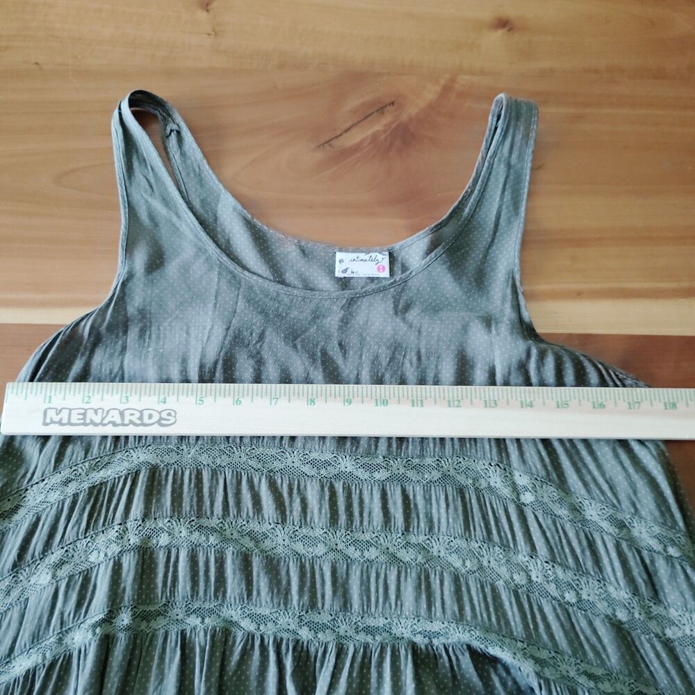 Intimately Free People Trapeze Voile Lace Slip Dress M Babydoll Fairy Polka Dot - Picture 9 of 11